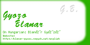 gyozo blanar business card